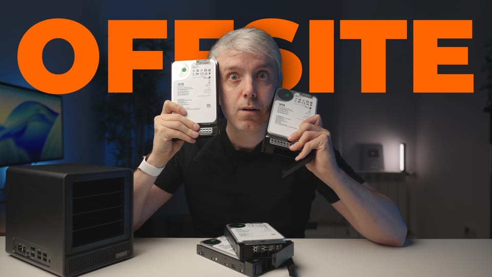 NAS offsite con 4 discos de 18 TB